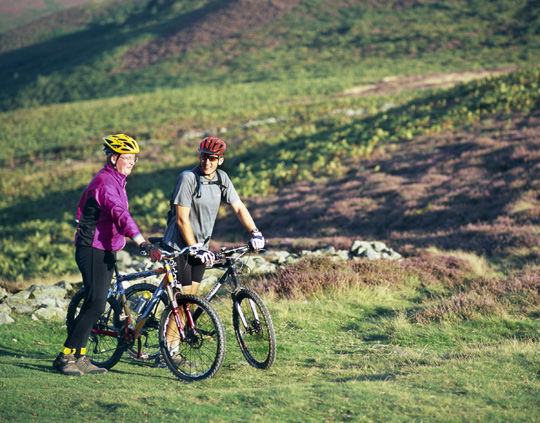 Mountain bikers in Denbighshire